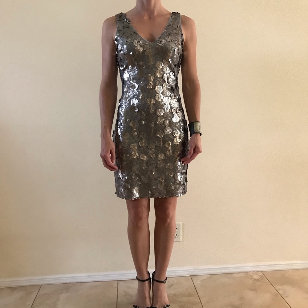 Renn Silver Sequined Dress